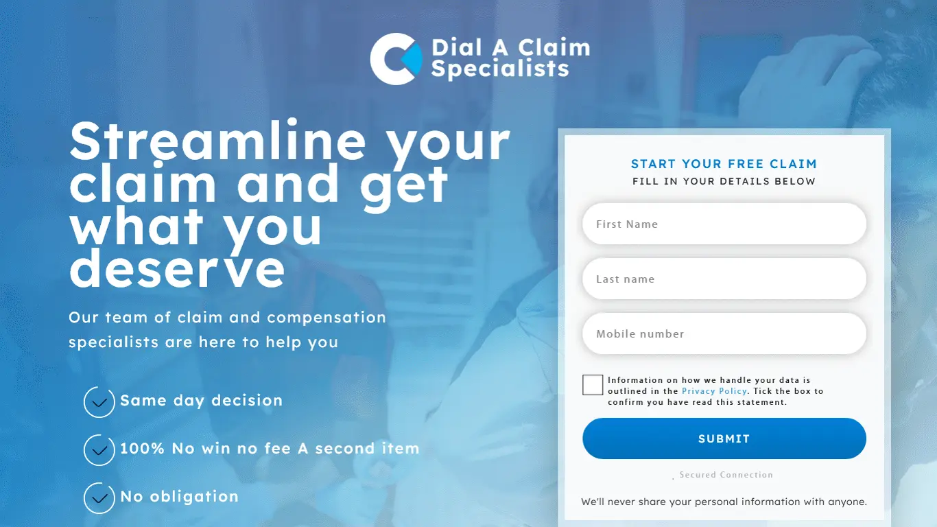 Dial a Claim Website