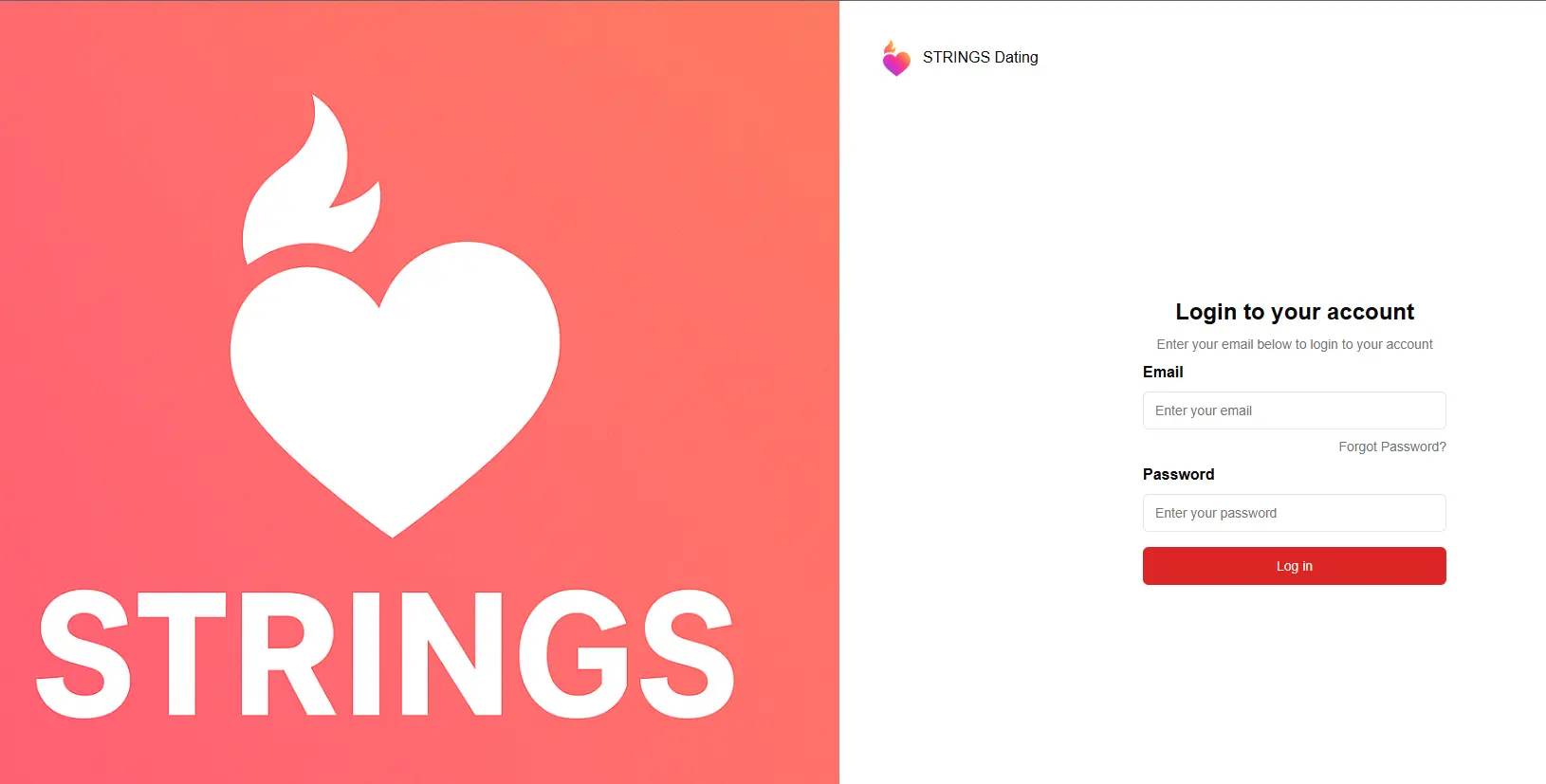 Admin Strings Dating App